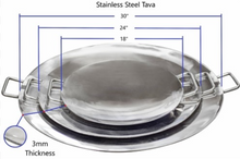 Charger l&#39;image dans la galerie, Stainless Steel Round Tikki Tawa Platter - 18 Inches

