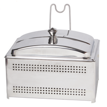 Load image into Gallery viewer, Stainless Steel Rectangle Lift-Top Chafer with Hanger - 7.5 Liters
