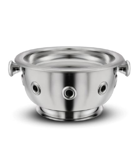 Stainless Steel Round Snack Warmer with Serving Tray
