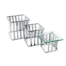 Charger l&#39;image dans la galerie, Stainless Steel Square Shape Buffet Display Riser, 6&quot;
