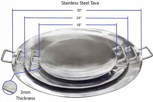 Stainless Steel Pav Bhaji Tava