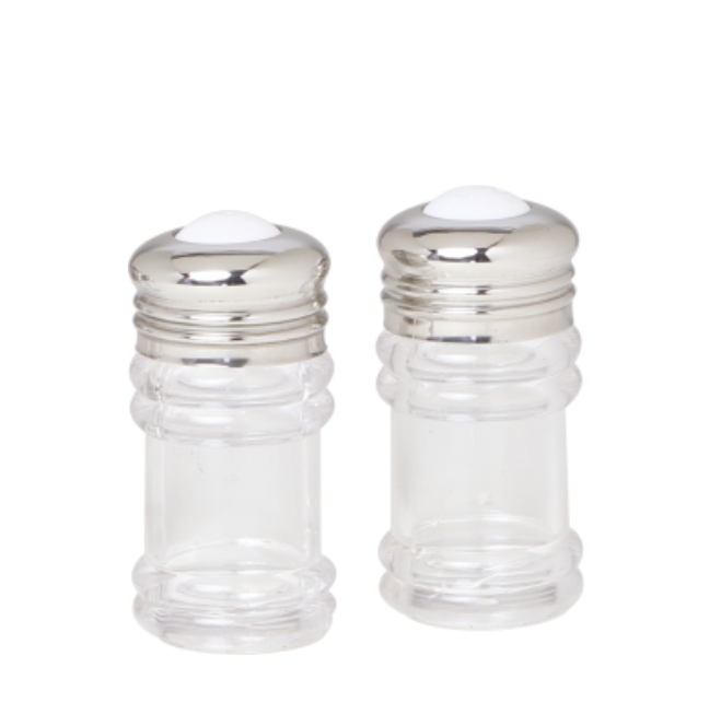 Acrylic Salt and Pepper Shakers Set with Steel Lid