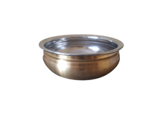 Charger l&#39;image dans la galerie, Brass Coating Traditional Serving Handi, 500 ml, Stainless Steel
