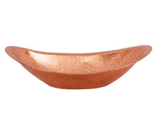 Load image into Gallery viewer, Oval Shape Hand Beaten Copper Bread Basket for Serving Purpose, 11&quot;
