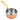 Copper Stainless Steel Hammered Sauce Pan with Brass Handle #2, 600 ML 