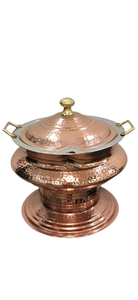 Hammered Copper Coating Chafing Dish Set, 6 Liters, Buffet Ware, Stainless Steel, Lift-Top