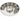 Round stainless steel hammered curved thali or plate 13"