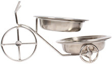 Charger l&#39;image dans la galerie, Stainless Steel Cycle Shape Salad Stand or Serving Dish Set with 2 Bowls
