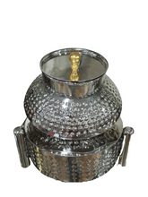 Charger l&#39;image dans la galerie, Stainless Steel Dotted Design Pani-Puri Handi comes wtih Stand, Catering Supplies, 10 Liters
