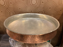 Load image into Gallery viewer, Copper Hammered Biryani Handi Lagan, 25 L, Heavy Duty, Copper Traditional Kitchenware, 22&quot; Round
