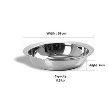 Charger l&#39;image dans la galerie, Stainless Steel Heavy Duty Round Entree Dish #3, 475 ml
