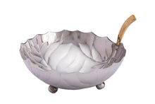Charger l&#39;image dans la galerie, Stainless Steel Flower Leaf Shape Designer Bowl with Brass Petiole, 6.5&quot;
