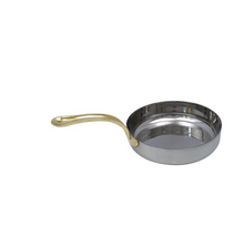 Charger l&#39;image dans la galerie, Budget friendly Stainless Steel Serving Fry Pan with Brass Handle
