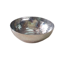 Charger l&#39;image dans la galerie, Hammered Stainless Steel Round Deep Serving Portion Bowl, 6&quot; Diameter, 500 ml
