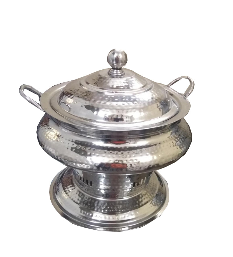 Stainless Steel Hammered Chafing Dish, 6 Liter's, Catering Supply, Lift-Top Chafing Dish