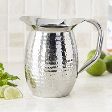 Charger l&#39;image dans la galerie, Hammered Stainless Steel Water Pitcher, 1.5 Liters
