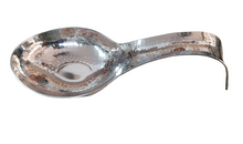 Load image into Gallery viewer, Hammered Stainless Steel Buffet Spoon Rest, 10&quot;, Heavy Duty
