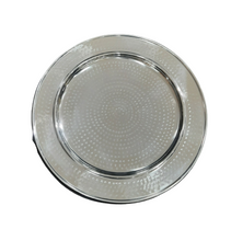 Load image into Gallery viewer, Hammered Stainless Steel Round Charger Plate, 13&quot; Diameter
