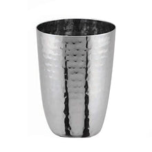 Load image into Gallery viewer, Stainless Steel Hammered Oval Cute Water Glass Tumbler, 300 ML
