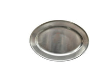 Charger l&#39;image dans la galerie, Stainless Steel Matt Finish Oval Beading Platter Tray, 13.5&quot;, Serving Platter
