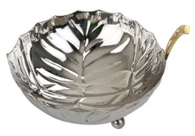 Charger l&#39;image dans la galerie, Stainless Steel Cauliflower Shape Decorative Bowl with Brass Petiole, 10.5&quot;
