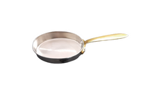 Load image into Gallery viewer, Stainless Steel Oval Shape Serving Mini Bites, Brass Handle, 60 ml
