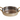 Stainless Steel Deep Oval Shape Serving Pan #1, Hammered Finish, 500 ML, Double Sided Brass Handle