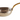 Hammered Deep Oval Egg Shape Serving Pan #2, Stainless Steel, Brass Handle