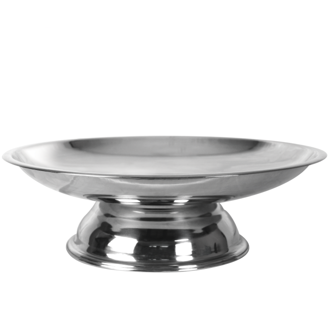 Stainless Steel Round Shallow Punch Bowl - 15