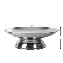 Charger l&#39;image dans la galerie, Stainless Steel Round Shallow Punch Bowl, 15&quot;Diameter
