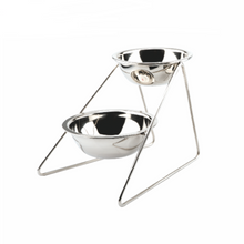 Load image into Gallery viewer, Stainless Steel Salad Bowl or Chutney Bowl with Stand for Buffet - 2 Tier
