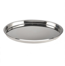 Load image into Gallery viewer, Stainless Steel Oval Shape Rajdhani Thali, 18 Inch, Heavy Duty Thali
