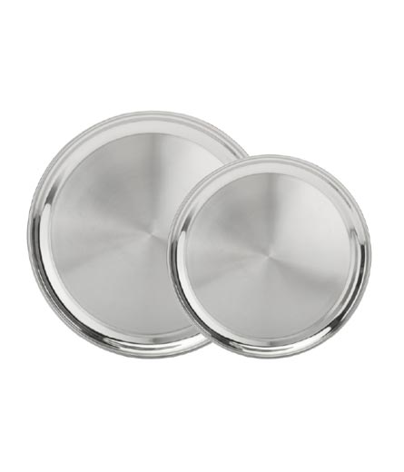 Stainless Steel Matt Finish Salver Tray for Serving - 14.5