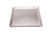 Load image into Gallery viewer, Stainless Steel Hammered Square Serving Platter, 7&quot; x 7&quot;
