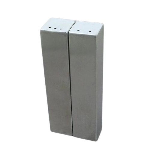 Stainless Steel Square Shape Salt & Pepper Shakers Set, Set of 2 Pieces