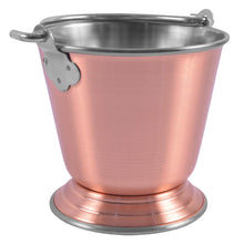 Load image into Gallery viewer, Copper Coating Serving Bucket or Balti #1, Smooth Finish, 450 ml, Stainless Steel, 4.25&quot;
