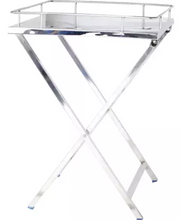 Load image into Gallery viewer, Stainless Steel Buffet Folding Tray Jack, 34&quot; Tall Stand
