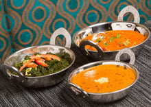 Charger l&#39;image dans la galerie, Stainless Steel Hammered Double wall Serving Kadhai or Karahi #1, 350 ML
