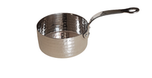 Load image into Gallery viewer, Stainless Steel Hammered Round Serving Sauce Pan, Premium Tableware
