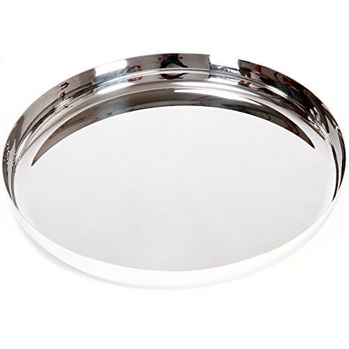 Stainless Steel Round Straight Border Thali, Dia - 20