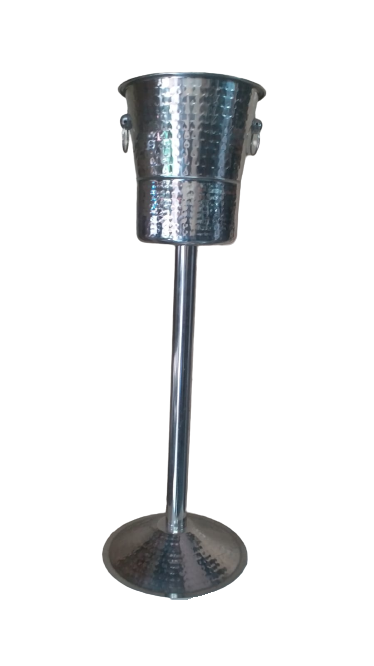 Stainless Steel champagne bucket, heavy duty, hammered finish